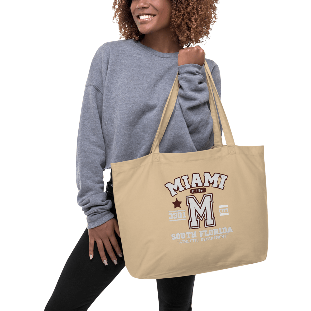 Miami Varsity Large Organic Tote Bag - Chinchilla Choons