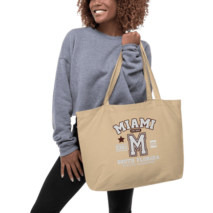 Miami Varsity Large Organic Tote Bag - Chinchilla Choons