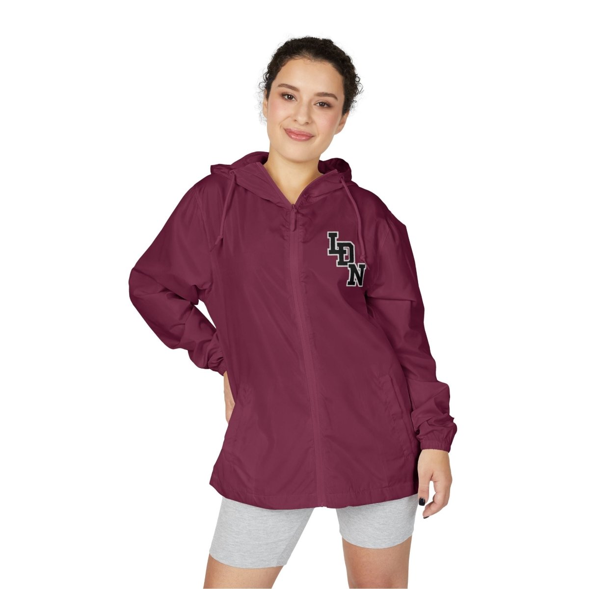 London Varsity Windbreaker Jacket — Lightweight Full-Zip Hooded Jacket - Chinchilla Choons