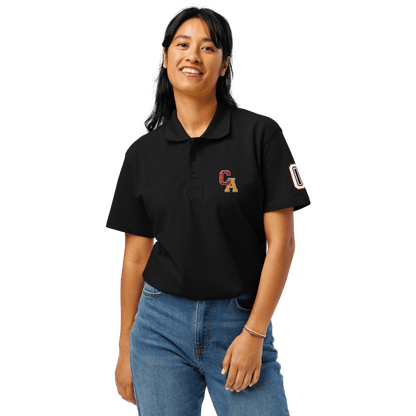 Chinchilla Varsity Unisex Pique Polo Shirt - Chinchilla Choons