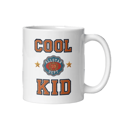 Cool Kid White Glossy Mug - Chinchilla Choons