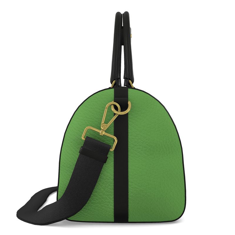 Boss Babe Varsity Leather Designer Duffle Gym Bag - Chinchilla Choons