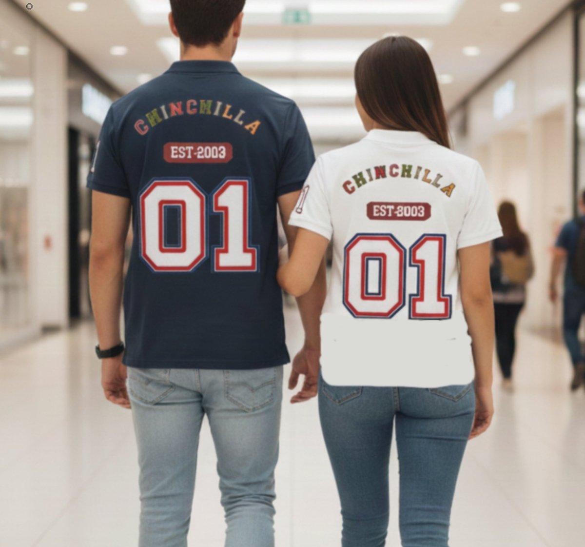 Chinchilla Varsity Unisex Pique Polo Shirt - Chinchilla Choons