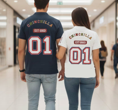 Chinchilla Varsity Unisex Pique Polo Shirt - Chinchilla Choons