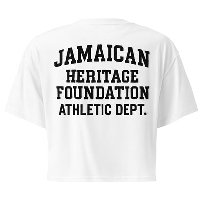 Jamaican Heritage Women’s Crop Top (White) - Chinchilla Choons