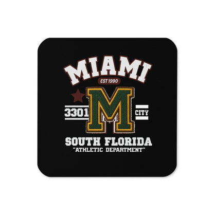 Miami Varsity Cork-Back Coaster - Chinchilla Choons