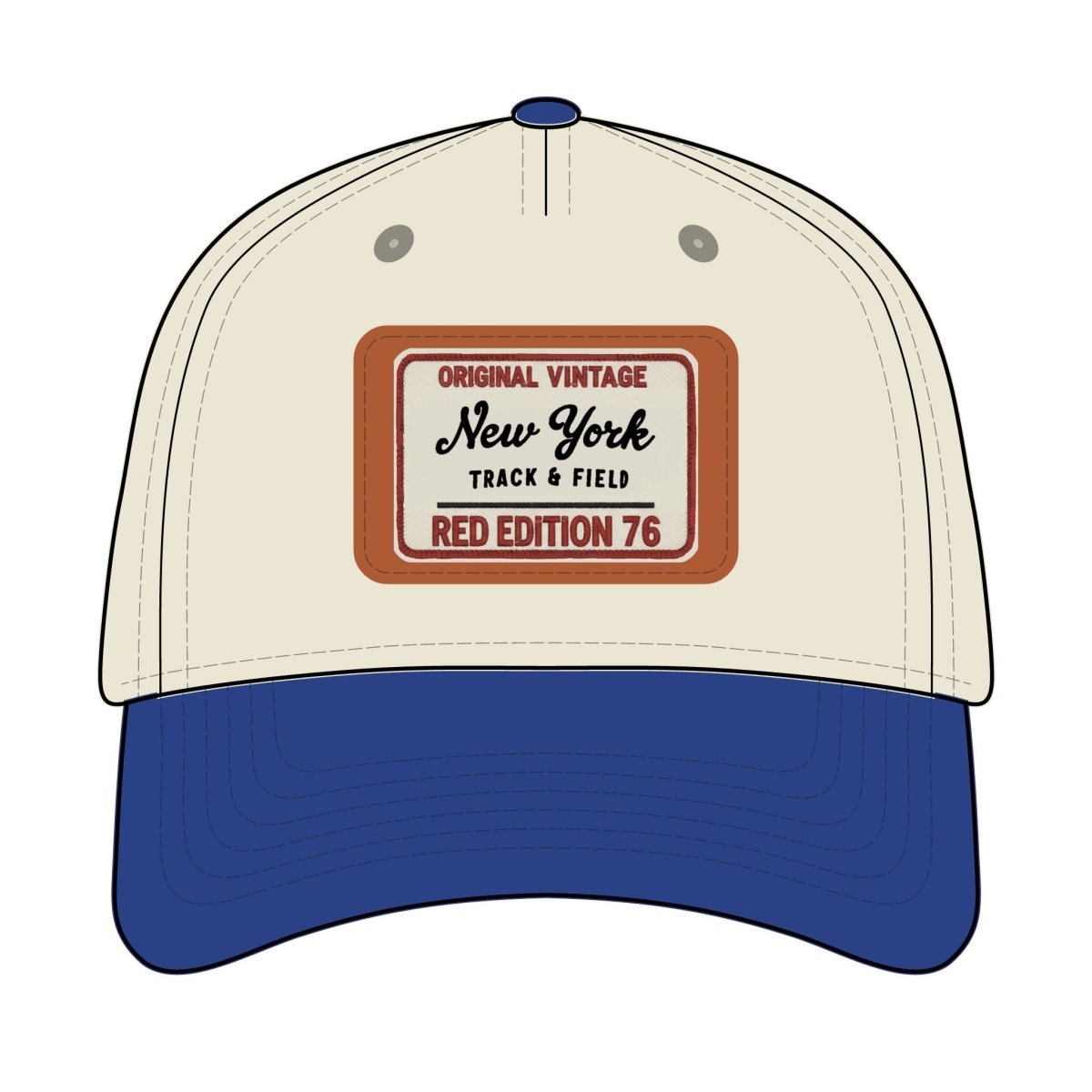 Vintage New York Leather Patch Baseball Cap - Chinchilla Choons