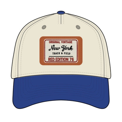 Vintage New York Leather Patch Baseball Cap - Chinchilla Choons