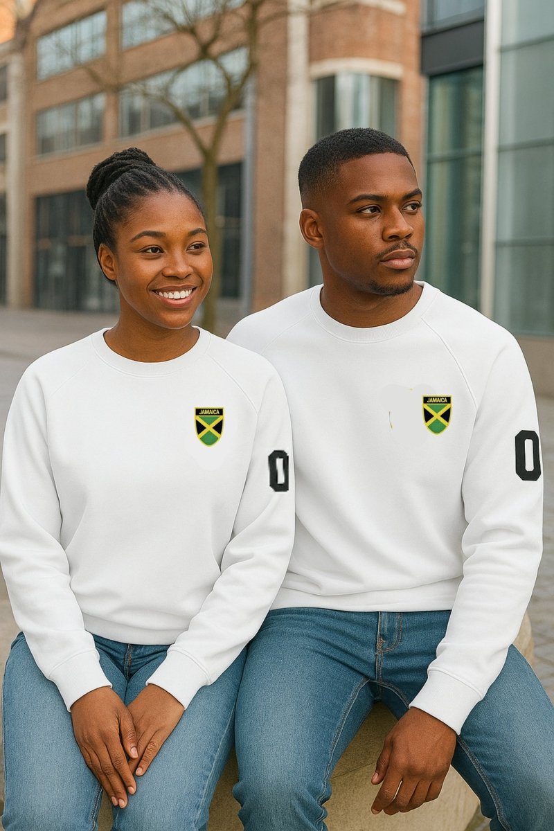 Jamaican Heritage Unisex Organic Raglan Sweatshirt - Chinchilla Choons