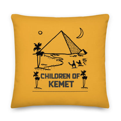 Children Of Kemet Premium Pillow (Yellow/Black) - Chinchilla Choons