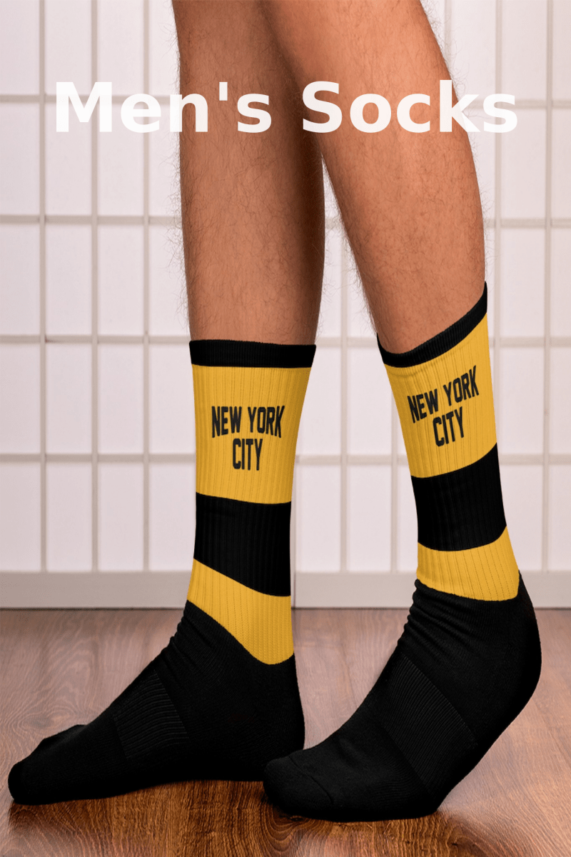 New York City Unisex Socks (Black / Gold) - Chinchilla Choons