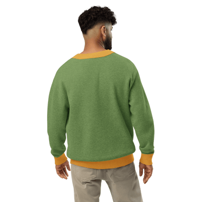 New York Varsity Knitted Cardigan (Green & Gold) - Chinchilla Choons