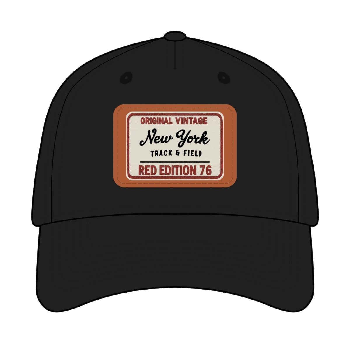 Vintage New York Leather Patch Baseball Cap - Chinchilla Choons