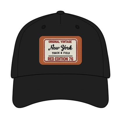 Vintage New York Leather Patch Baseball Cap - Chinchilla Choons
