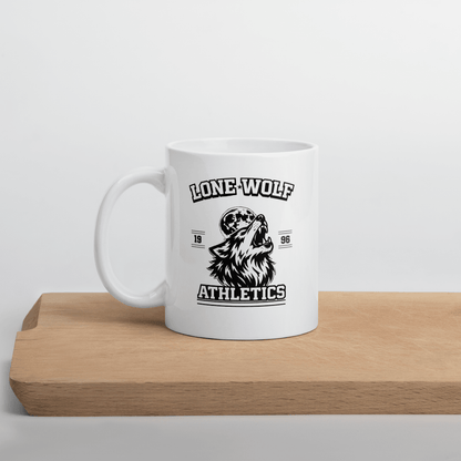 Lone Wolf White Glossy Mug - Chinchilla Choons
