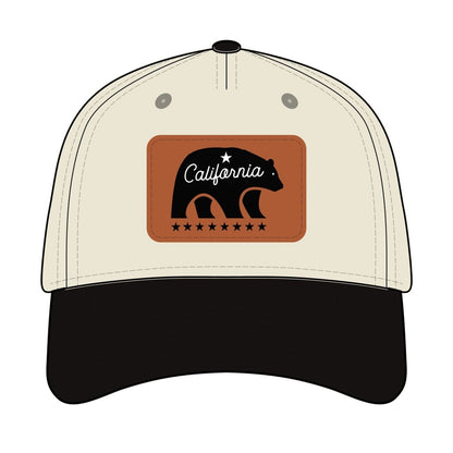 California Bear Mascot Leather Patch Baseball Cap – Vintage Outdoor Hat - Chinchilla Choons