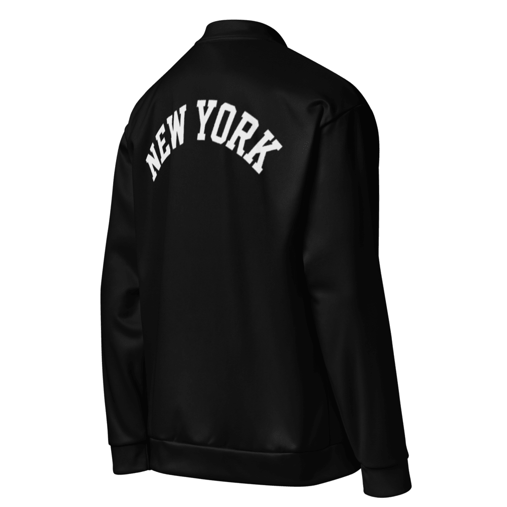 New York Unisex Bomber Track Jacket - Chinchilla Choons