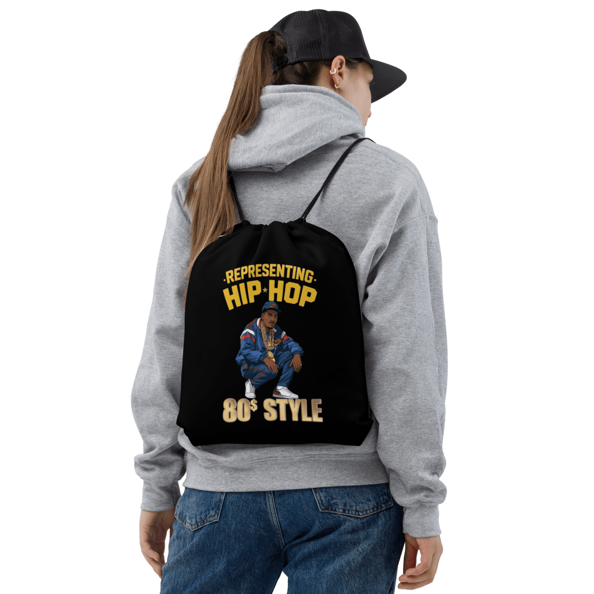Representing Hip Hop Drawstring Bag - Chinchilla Choons