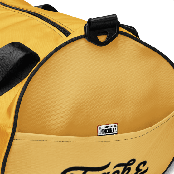 Jamaican Heritage Sporty Duffel Bag (Black & Gold) - Chinchilla Choons