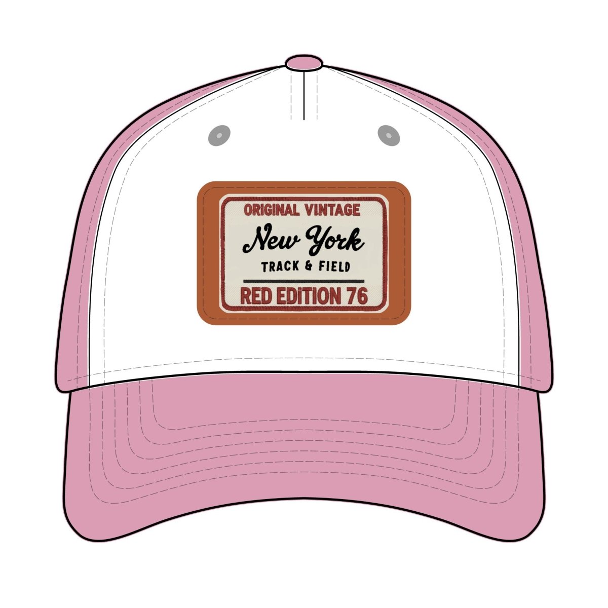 Vintage New York Leather Patch Baseball Cap - Chinchilla Choons