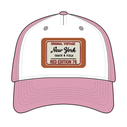 Vintage New York Leather Patch Baseball Cap - Chinchilla Choons