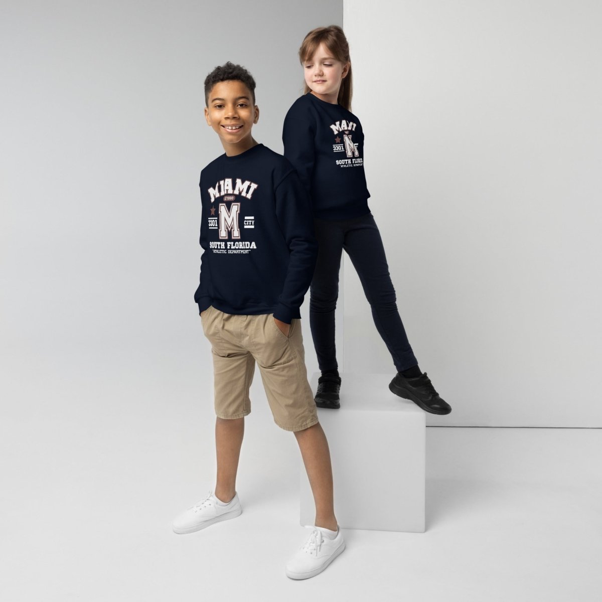 Miami Varsity Youth Crewneck Sweatshirt - Chinchilla Choons