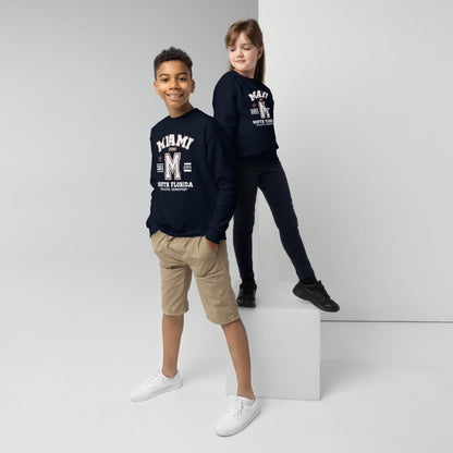 Miami Varsity Youth Crewneck Sweatshirt - Chinchilla Choons