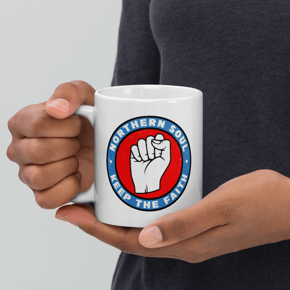 Northern Soul White Glossy Mug - Chinchilla Choons
