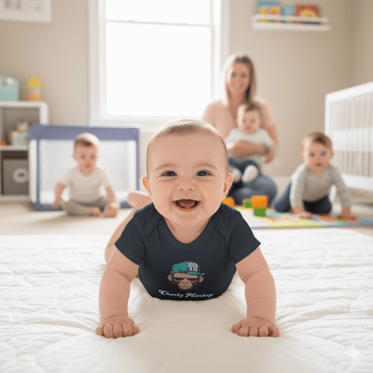 Cheeky Monkey Baby Bodysuit - Chinchilla Choons