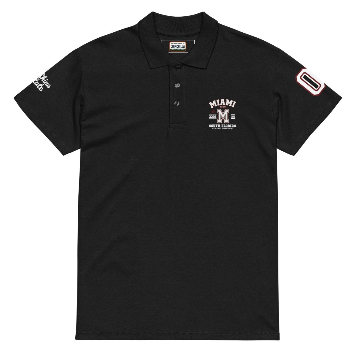 Miami Varsity Premium Pique Polo Shirt - Chinchilla Choons