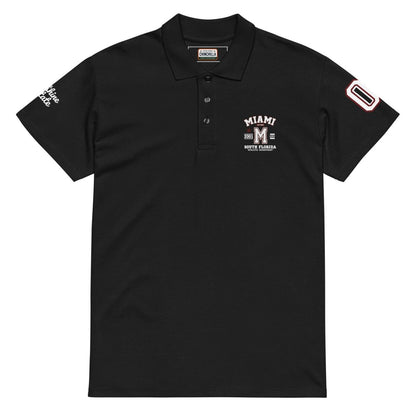 Miami Varsity Premium Pique Polo Shirt - Chinchilla Choons