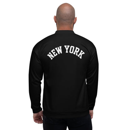 New York Unisex Bomber Track Jacket - Chinchilla Choons