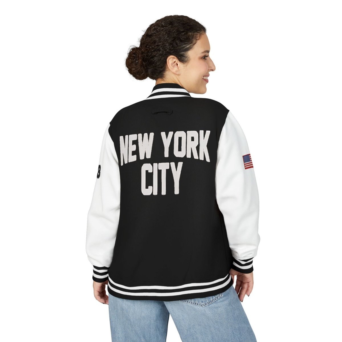 New York City Unisex Heavyweight Letterman Jacket - Chinchilla Choons