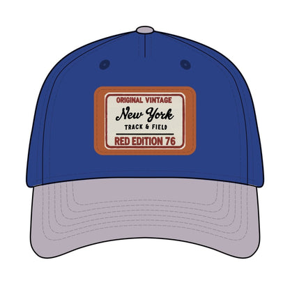 Vintage New York Leather Patch Baseball Cap - Chinchilla Choons