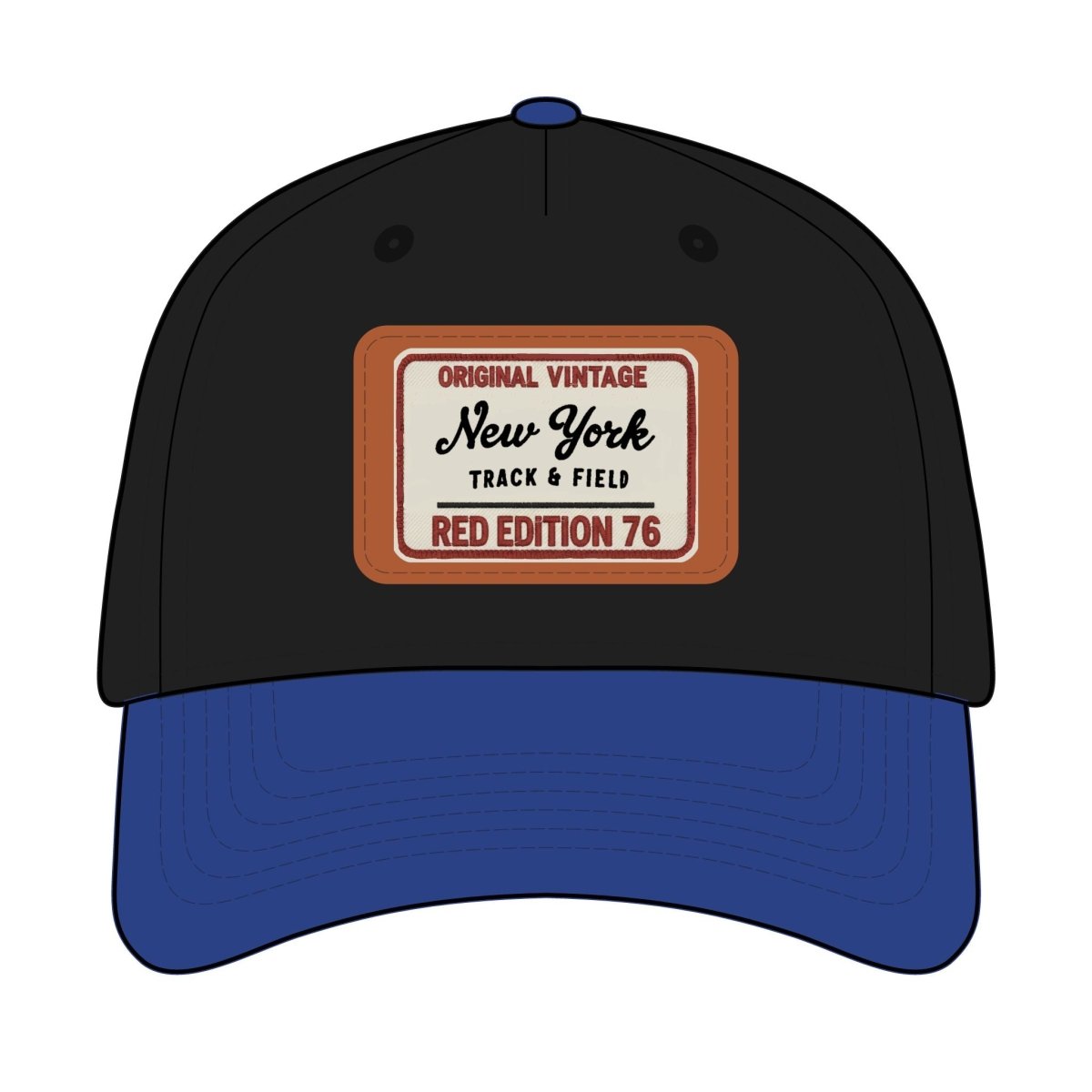 Vintage New York Leather Patch Baseball Cap - Chinchilla Choons