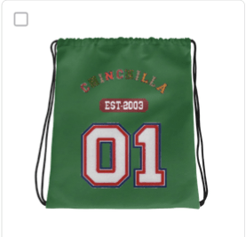 Chinchilla Varsity Drawstring Bag (Green) - Chinchilla Choons