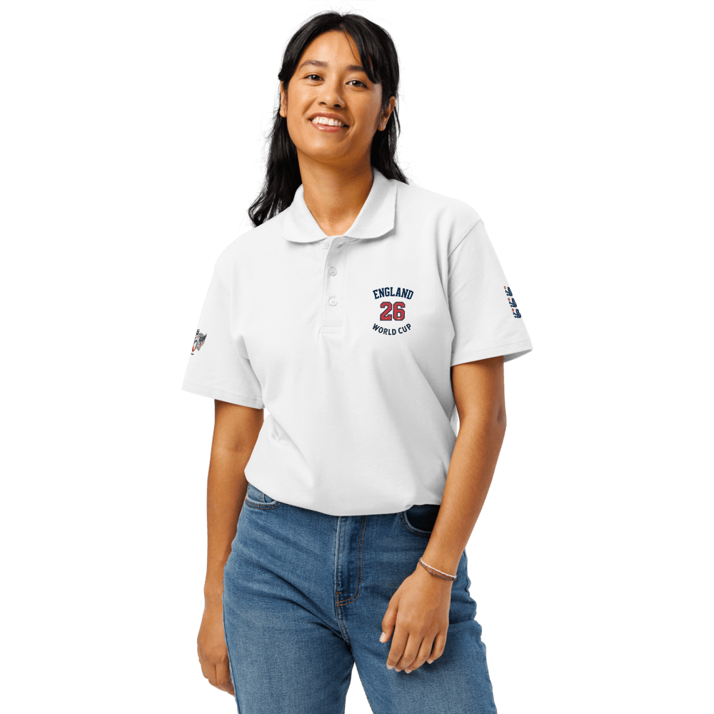 England World Cup 26 Premium Pique Polo Shirt - Chinchilla Choons