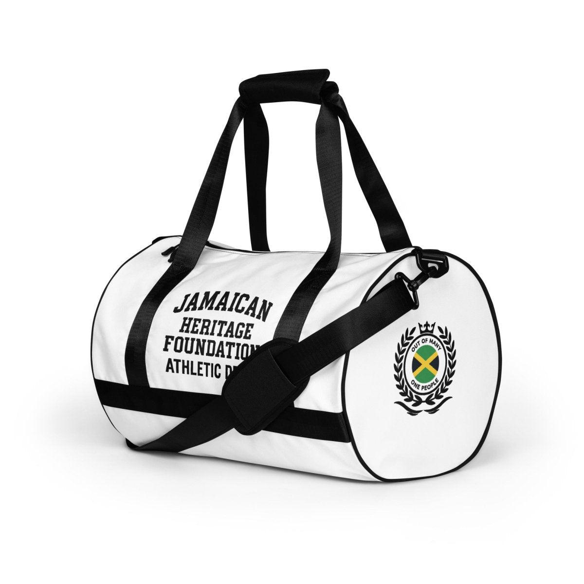 Jamaican Heritage Sporty Duffel Bag (White) - Chinchilla Choons
