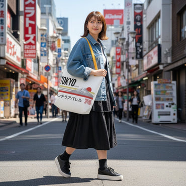 Tokyo 74 Large Tote Bag - Chinchilla Choons