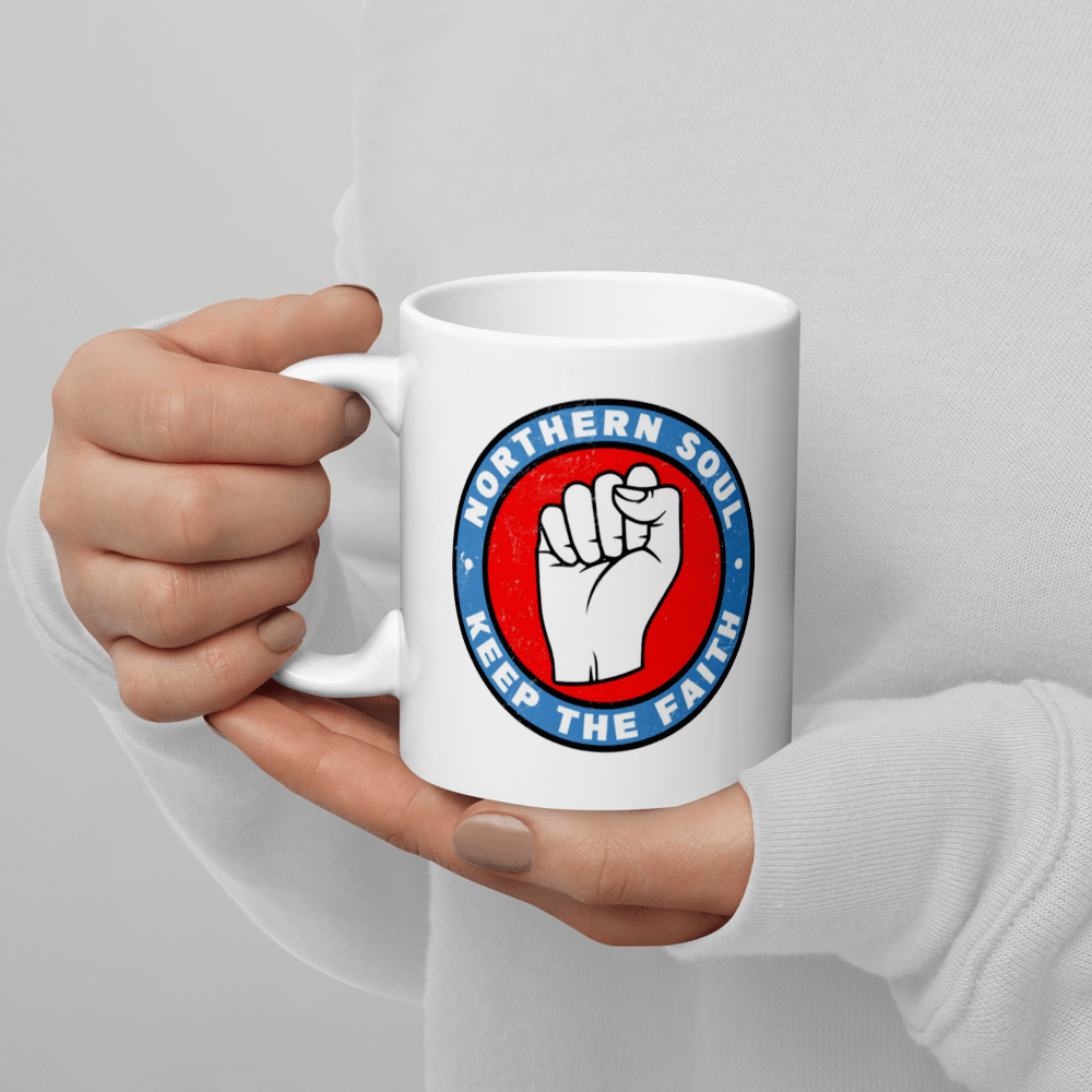 Northern Soul White Glossy Mug - Chinchilla Choons