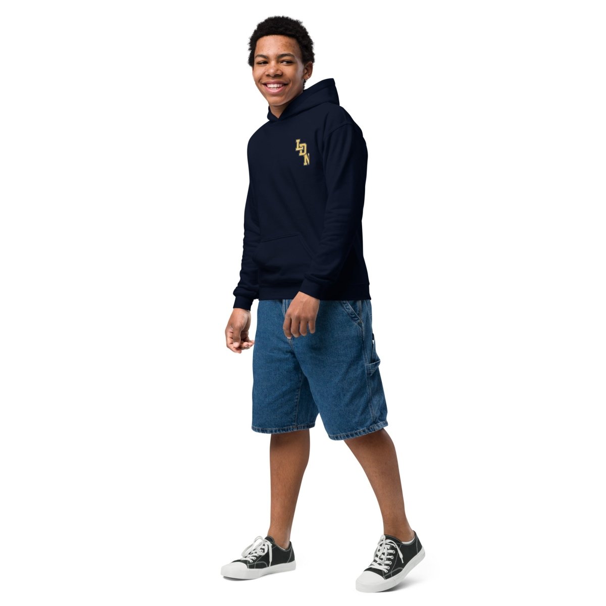 London (LDN) Varsity Youth heavy Blend Hoodie - Chinchilla Choons