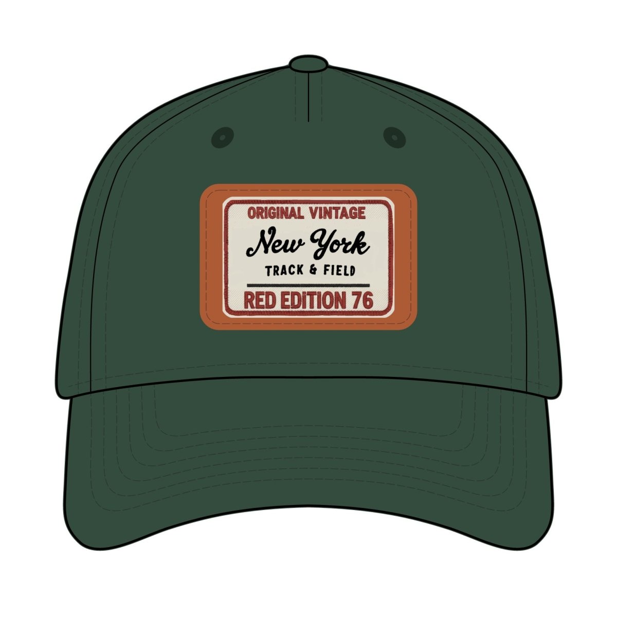 Vintage New York Leather Patch Baseball Cap - Chinchilla Choons
