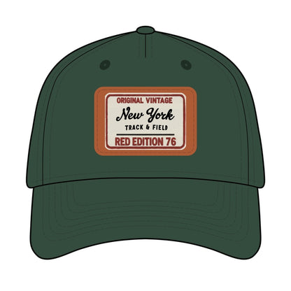 Vintage New York Leather Patch Baseball Cap - Chinchilla Choons