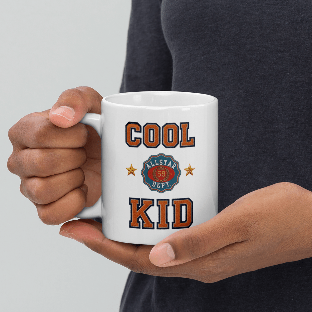 Cool Kid White Glossy Mug - Chinchilla Choons