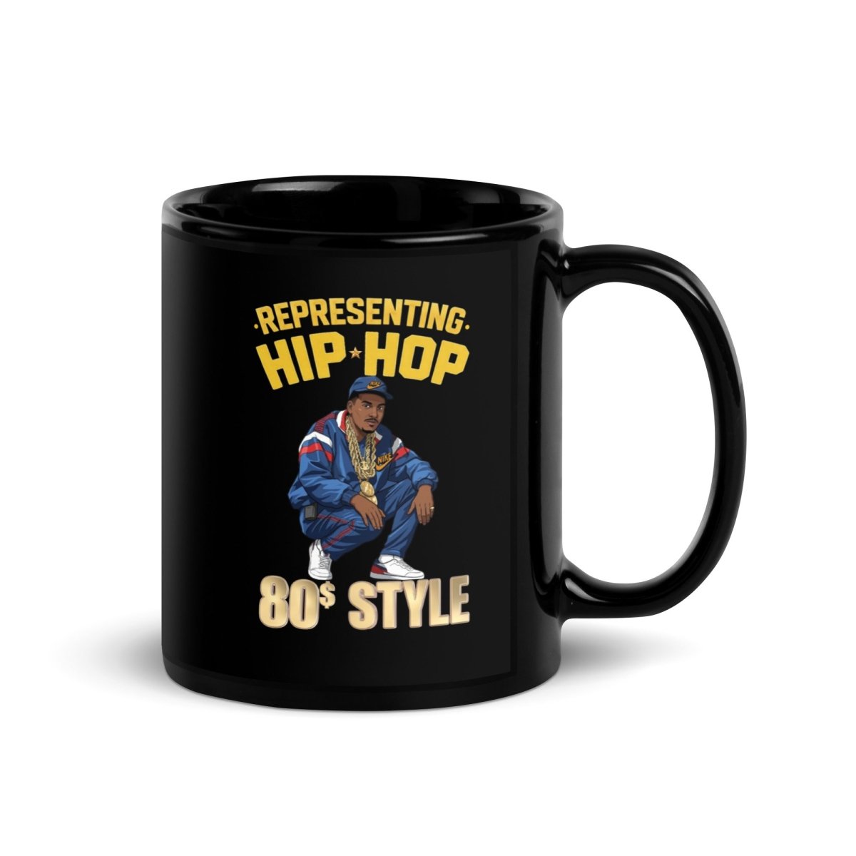 Representing Hip Hop Black Glossy Mug - Chinchilla Choons
