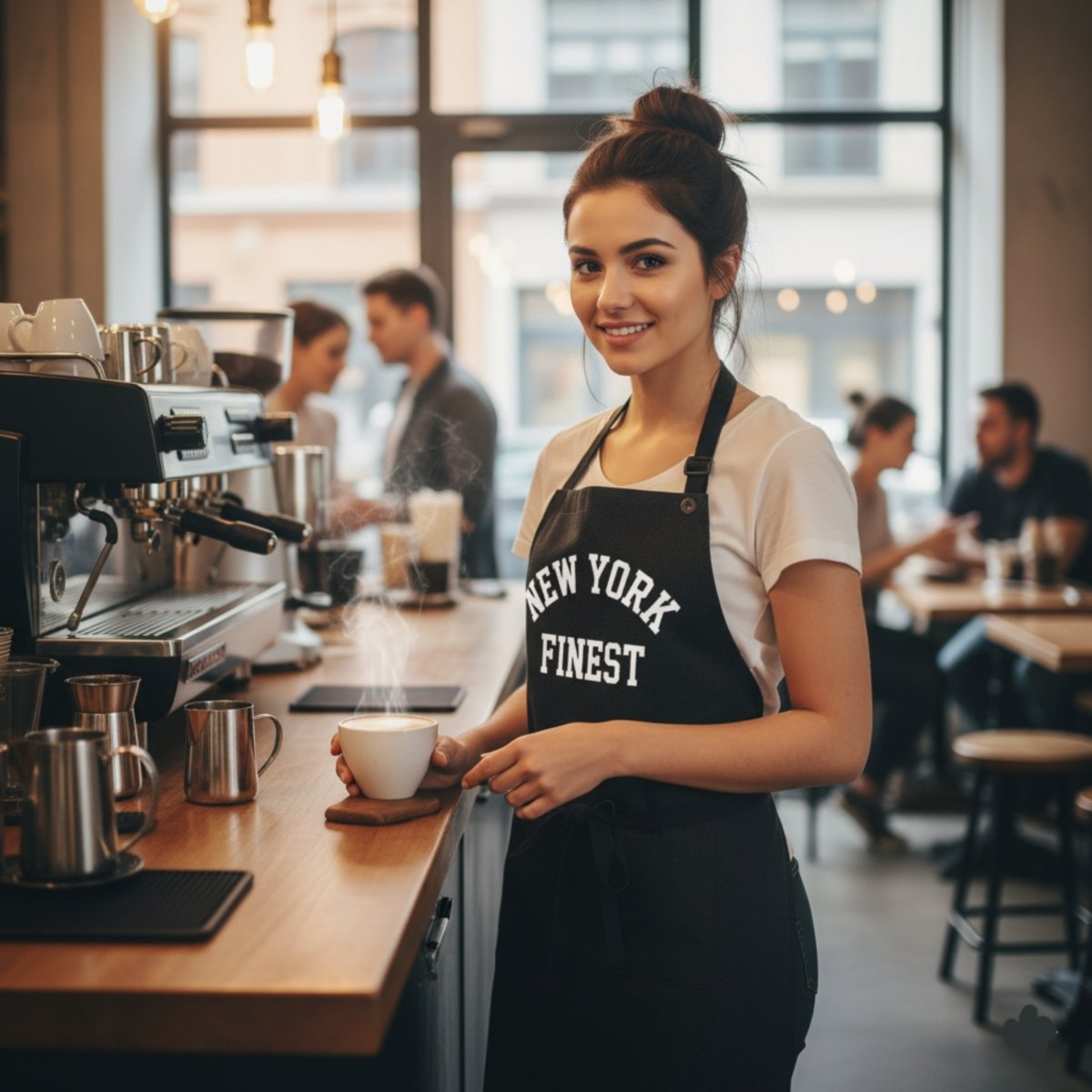 New York Finest Apron - Black & White - Chinchilla Choons