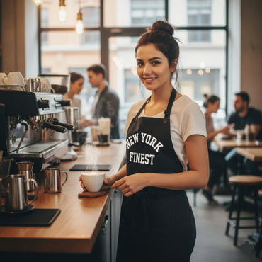 New York Finest Apron - Black & White - Chinchilla Choons