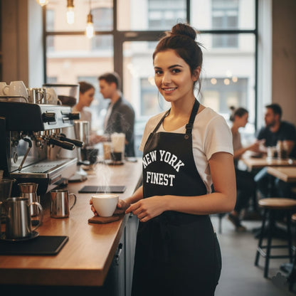 New York Finest Apron - Black & White - Chinchilla Choons