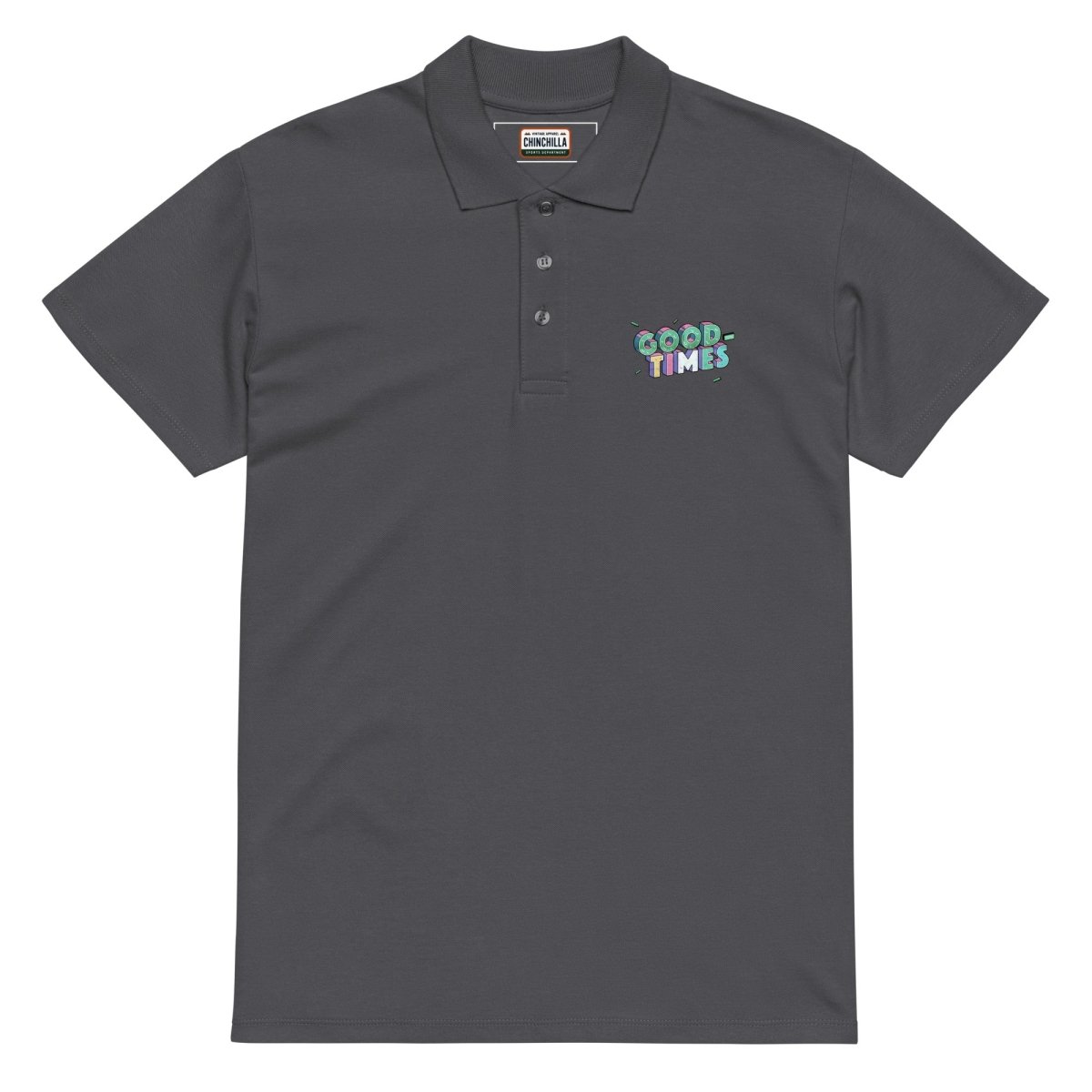 Good Times Premium Pique Polo Shirt - Chinchilla Choons