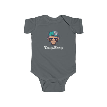 Cheeky Monkey Baby Bodysuit - Chinchilla Choons